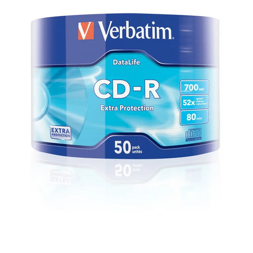 Медия Verbatim CD-R 700MB 52X EXTRA PROTECTION WRAP