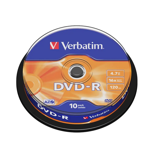 Медия Verbatim DVD-R AZO 4.7GB 16X MATT SILVER SURFACE