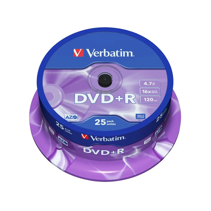 Медия Verbatim DVD + R AZO 4.7GB 16X MATT SILVER