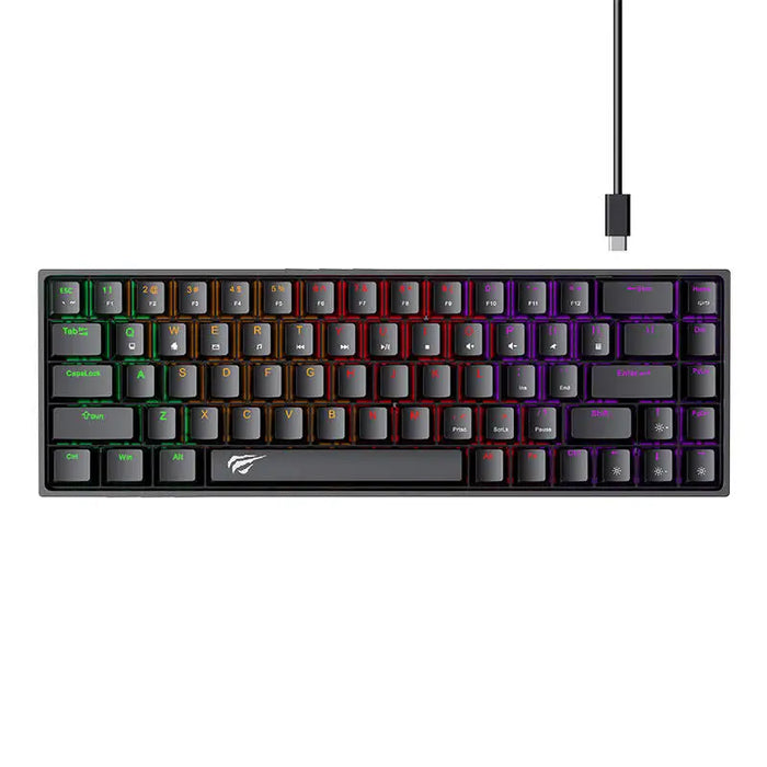 Механична гейминг клавиатура Havit KB881L RGB черна