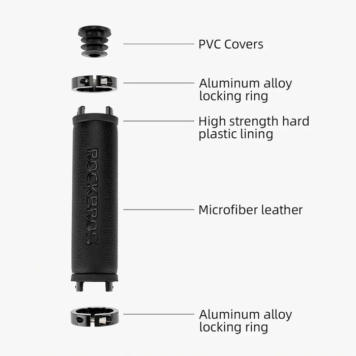 Микрофибърни дръжки за велосипед Rockbros 40210003001 черни
