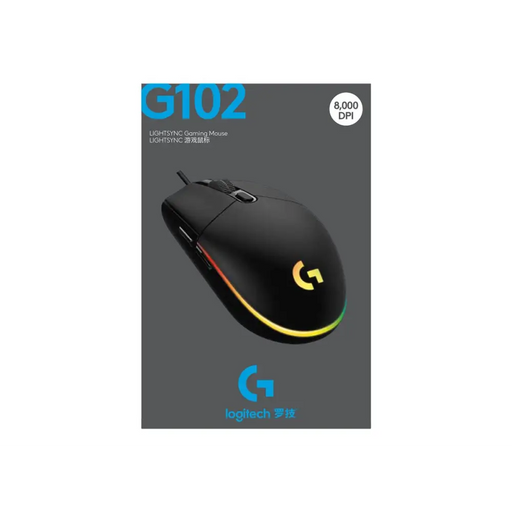 Мишка Gaming Logitech G102 Lightsync 8000 dpi RGB Черен