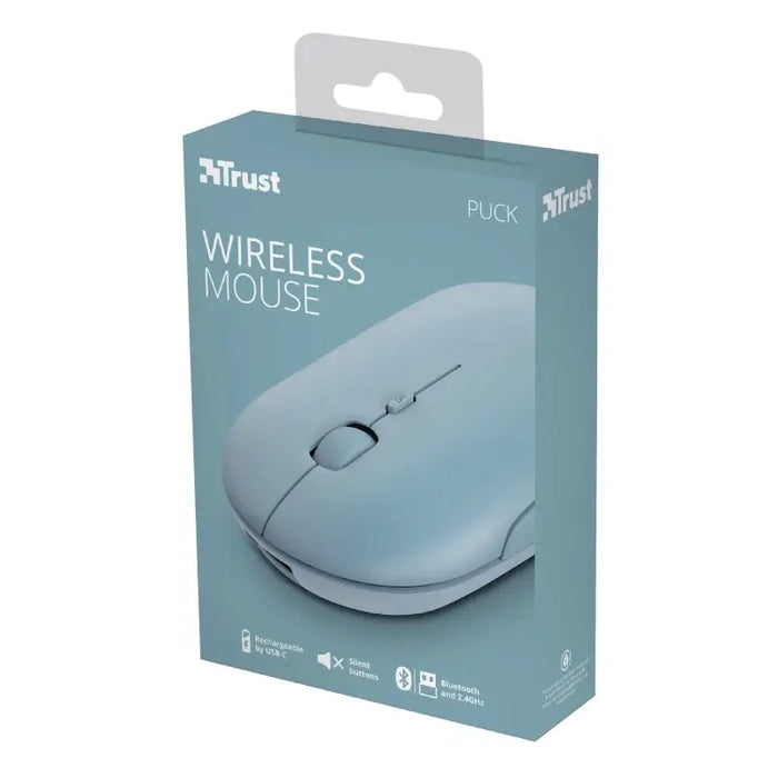 Мишка TRUST Puck Wireless & BT Rechargeable Mouse Blue