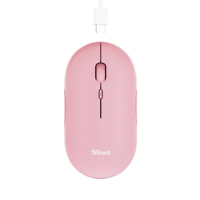 Мишка TRUST Puck Wireless & BT Rechargeable Mouse Pink