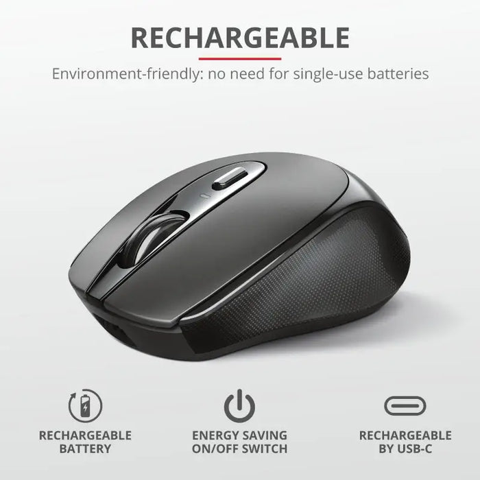 Мишка TRUST Zaya Wireless Rechargeable Mouse Black