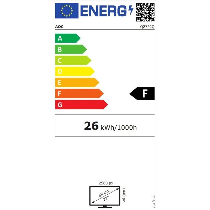 Монитор AOC Q27P2Q 27’ IPS WLED 2560x1440@75Hz 4ms