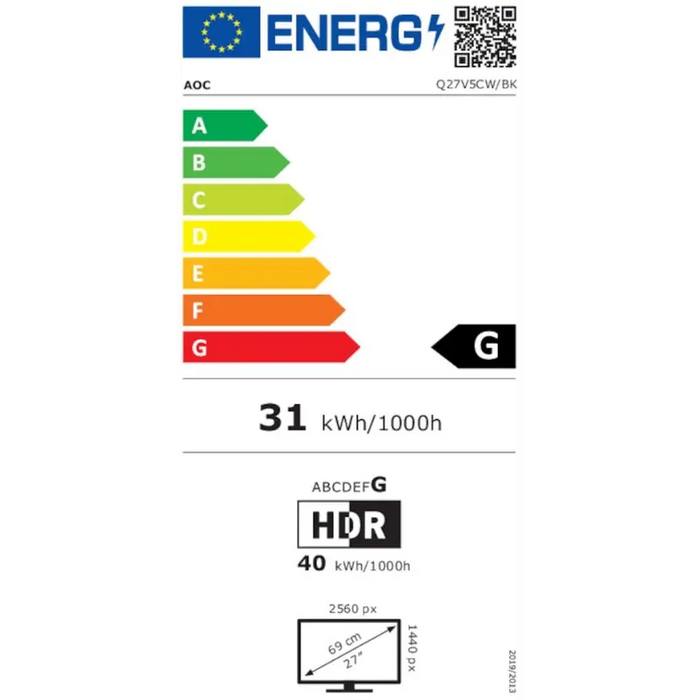 Монитор AOC Q27V5CW/BK 27’’ IPS WLED