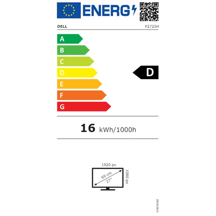 Монитор Dell P2725H 27’ Full HD LED IPS Anti-Glare