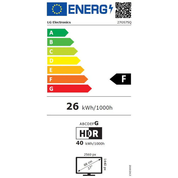 Монитор LG 27GS75Q-B UltraGear 27’’ IPS AG 1ms