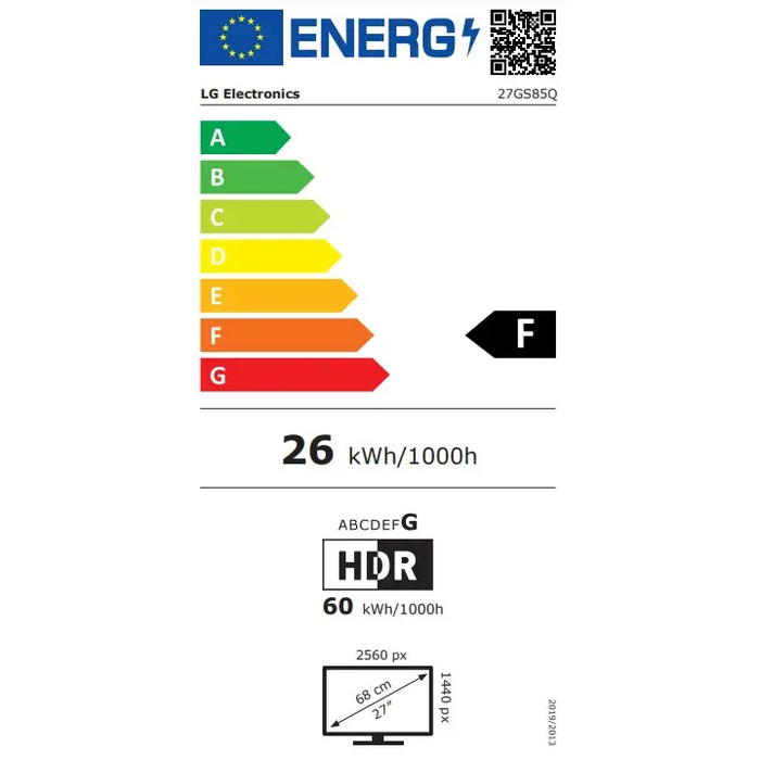 Монитор LG 27GS85Q-B 27’’ UltraGear™ QHD Nano