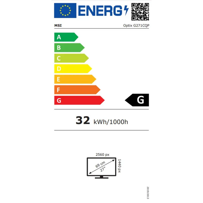 Монитор MSI G271CQP E2 27’’ 170Hz 1ms 2560x1440