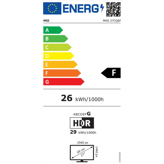 Монитор MSI MAG 27CQ6F 27’’ Rapid VA 180Hz 0.5ms