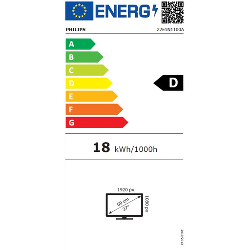 Монитор Philips 27E1N1100A 27’’ IPS WLED