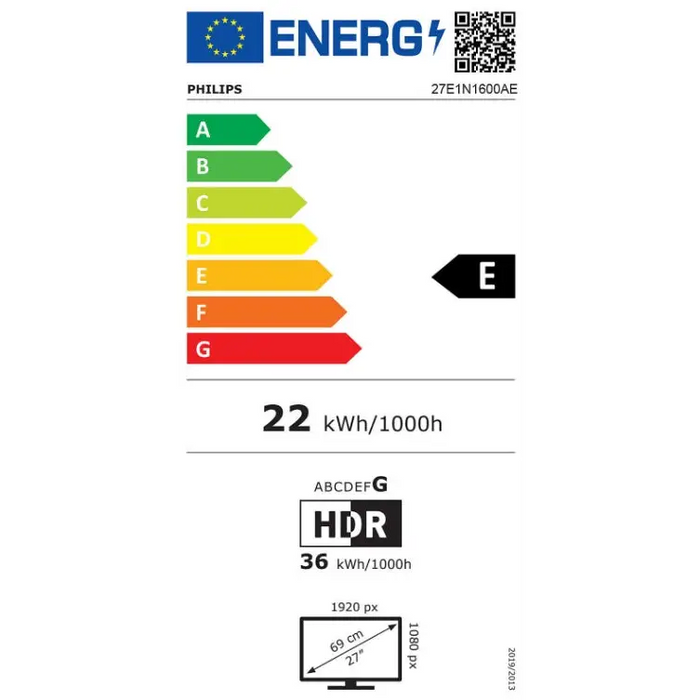 Монитор Philips 27E1N1600AE 27’’ IPS WLED