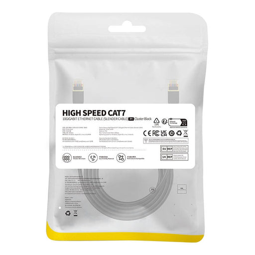 Мрежов кабел Baseus Cat 7 10Gb Ethernet RJ45 2m черен