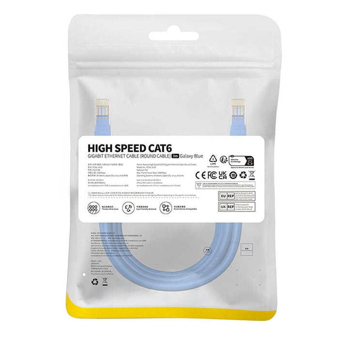 Мрежов кабел Baseus Ethernet RJ45 Cat.6 3m син