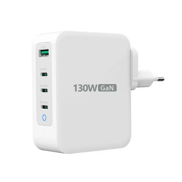 Мрежово зарядно j5create JUP43130E 130W 4 порта USB-C USB-A