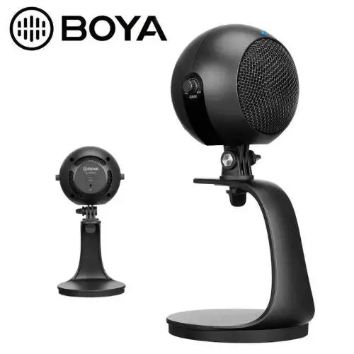 Настолен микрофон BOYA USB-A 3.5mm черен