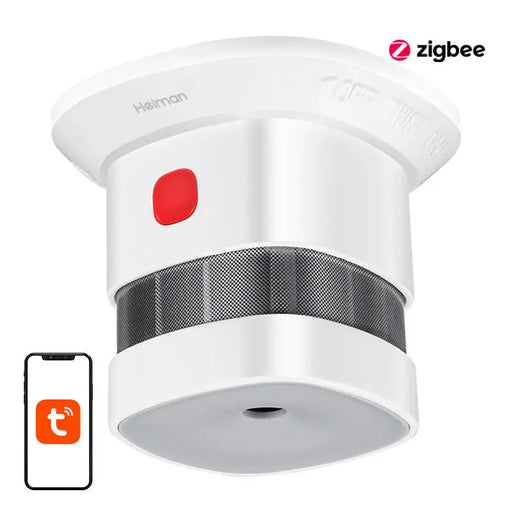 Оптичен детектор за дим ZigBee Heiman HS1SA-E Tuya