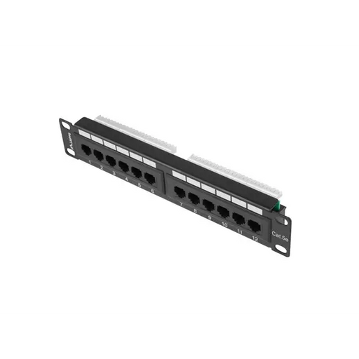 Пач панел Lanberg patch panel 12port 1U 10’ CAT.5E black