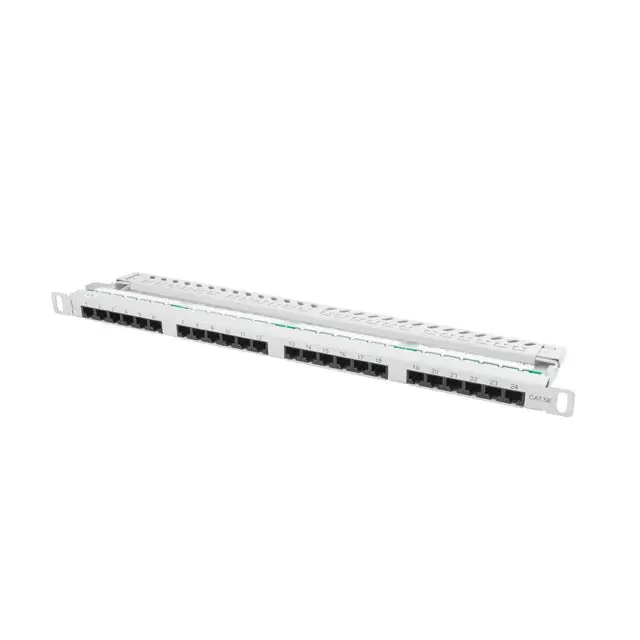 Пач панел Lanberg patch panel 24 port 0.5U CAT.5E grey