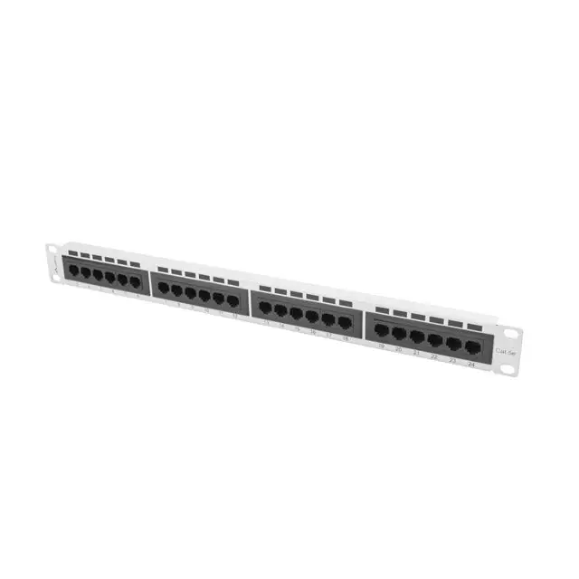 Пач панел Lanberg patch panel 24 port 1U CAT.5E grey