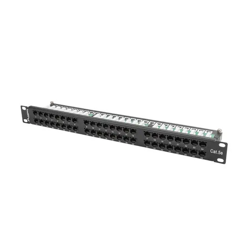 Пач панел Lanberg patch panel 48 port 1U CAT.5E black