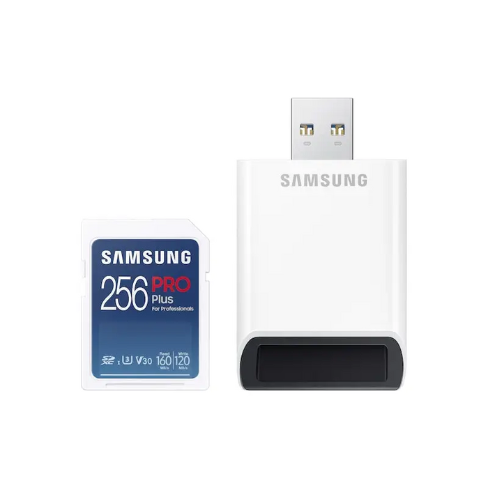 Памет Samsung 256GB SD PRO Plus + Reader Class10 Read