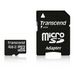 Памет Transcend 4GB microSDHC (with adapter Class 4)