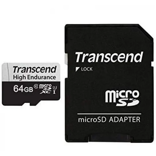 Памет Transcend 64GB microSD w/ adapter U1 High Endurance