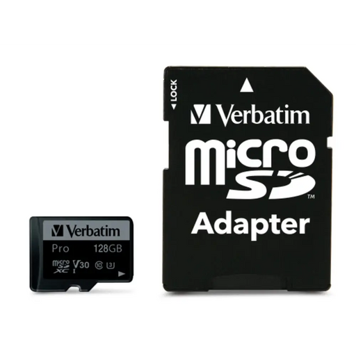 Памет Verbatim PRO micro SDXC 128GB Class 10 UHS-3