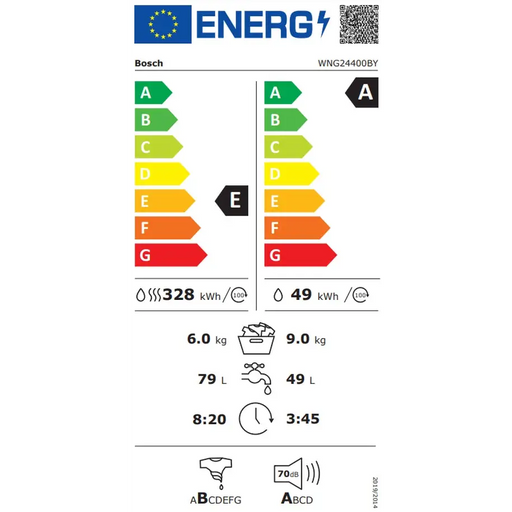 Пералня със сушилня Bosch WNG24400BY SER6