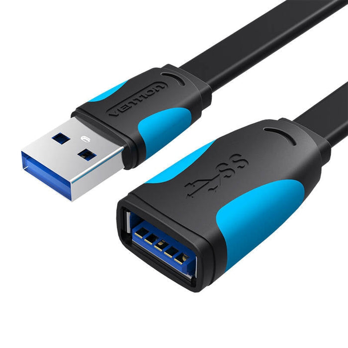 Плосък удължителен кабел Vention VAS-A13-B300 USB 3.0 3m