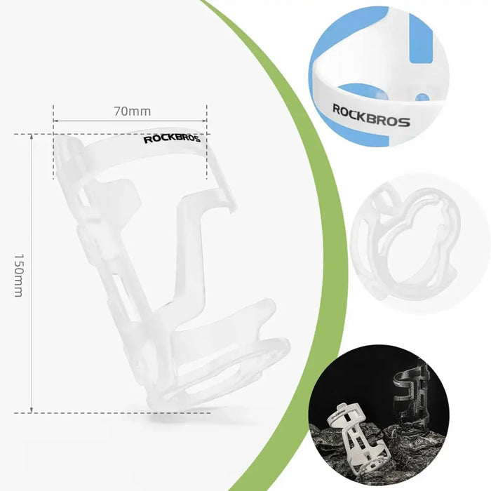 Поставка за вода за велосипед Rockbros 31210012002 бяла