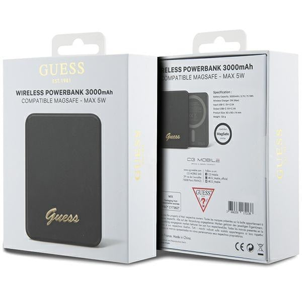 Преносима батерия Guess GUPBM3ALGSGK 5W 3000mAh черна /