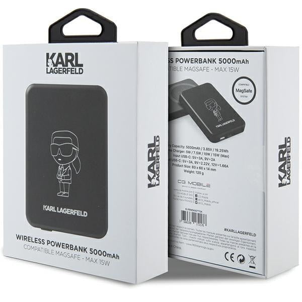 Преносима батерия Karl Lagerfeld KLPBM5KIOTTGK 5000mAh черна