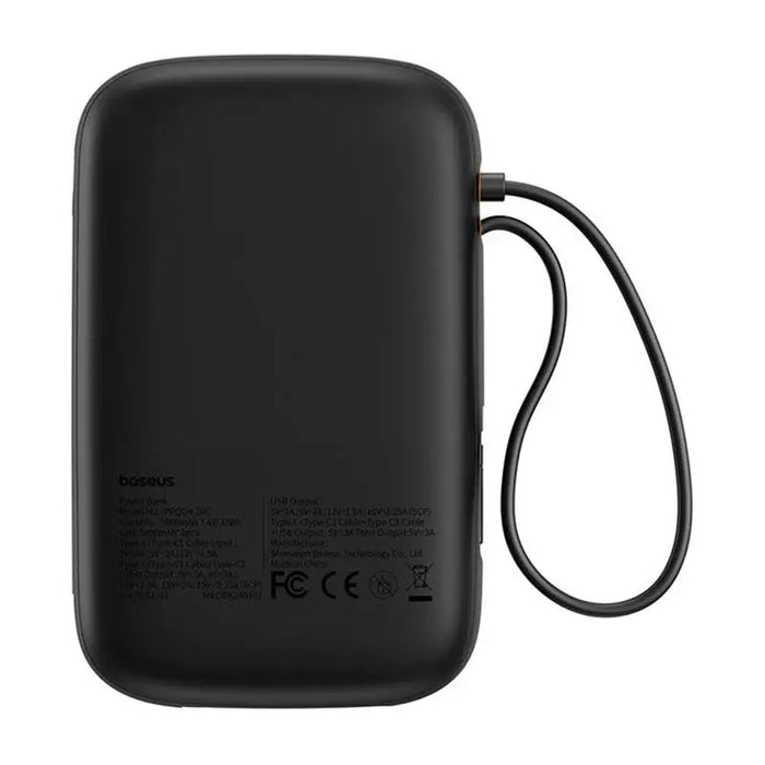 Преносима батерия Baseus QPow 2 10000mAh 30W 2xUSB-C черна