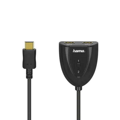 Превключвател 2 в 1 HDMI 2 x HDMI женско - HDMI мъжко Черен