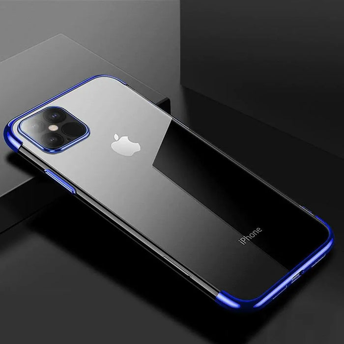 Прозрачен кейс HQWear за iPhone 13 Син