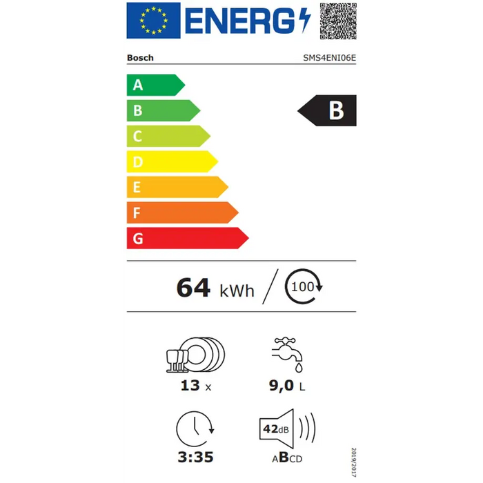 Съдомиялна Bosch SMS4ENI06E SER4 Free-standing