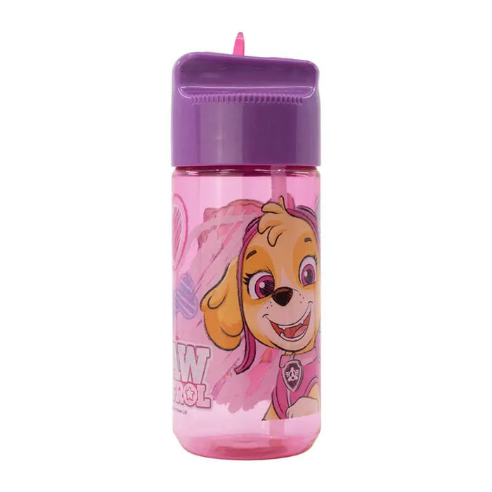 Шише със сламка за деца STOR 74536 430 ml Paw Patrol розово