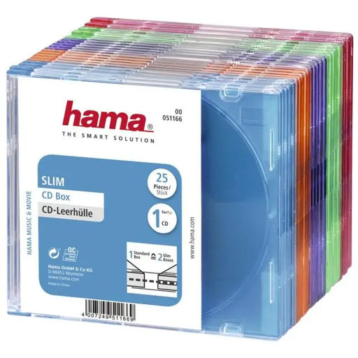 Slim CD кутийки за дискове Hama опаковка от 25 бр цветни