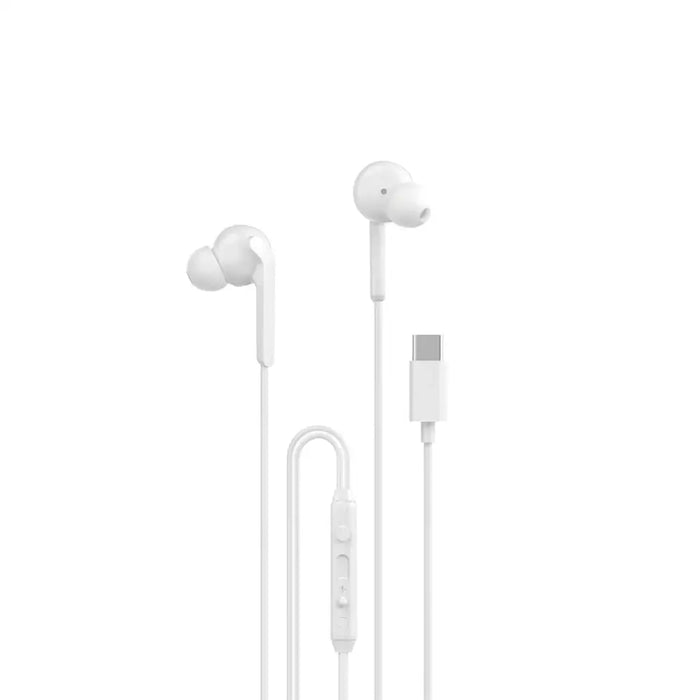 Слушалки с кабел Dudao X3C + USB-C 1.2m бели