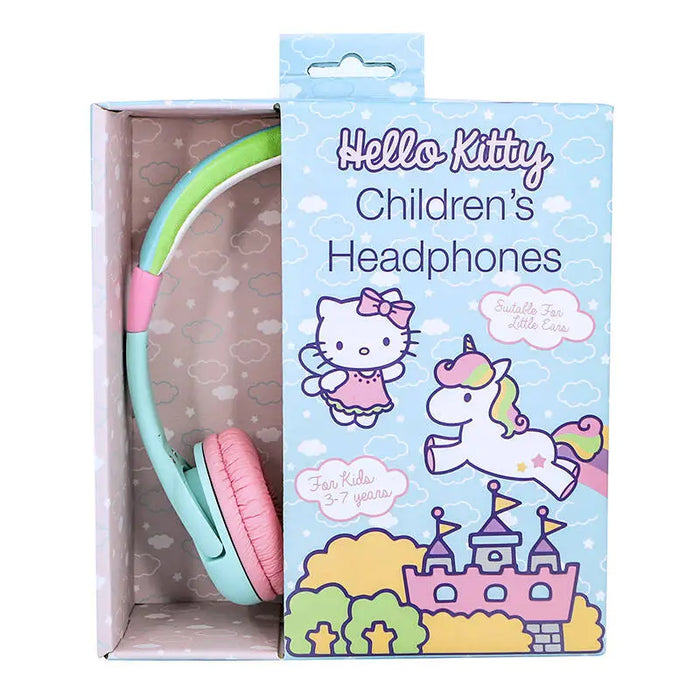 Слушалки с кабел за деца OTL Hello Kitty Rainbow тюркоазени