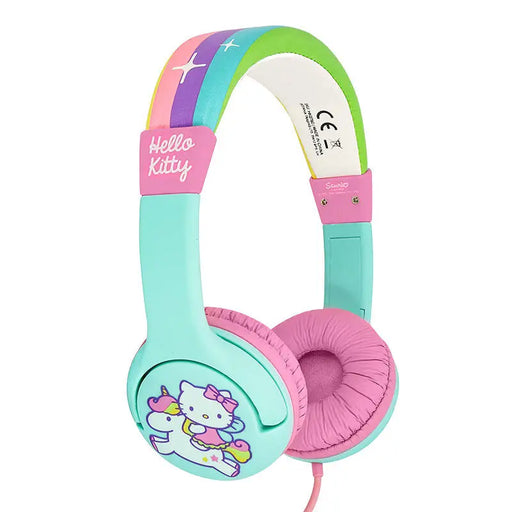 Слушалки с кабел за деца OTL Hello Kitty Rainbow тюркоазени