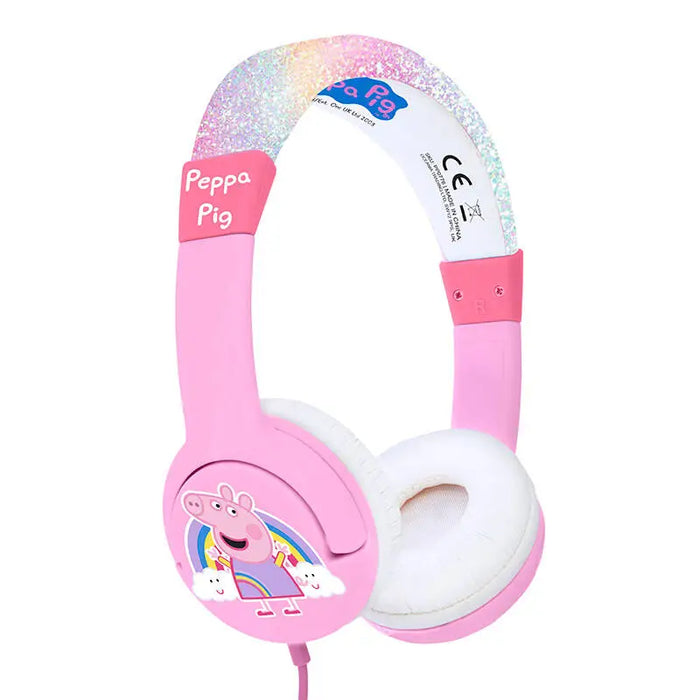Слушалки с кабел за деца OTL Peppa Pig Glitter розови