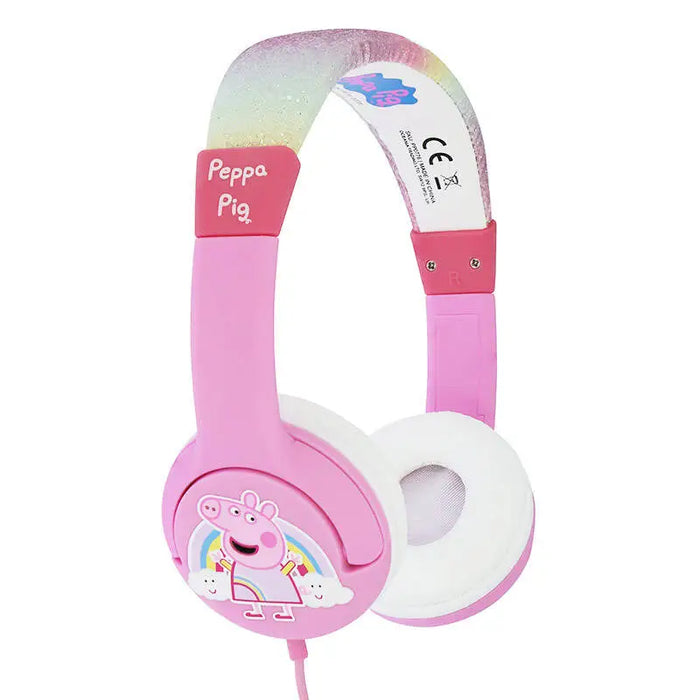 Слушалки с кабел за деца OTL Peppa Pig Glitter розови