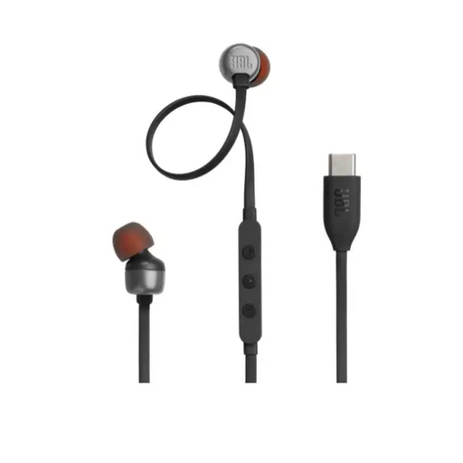 Слушалки JBL T310C BLK USB-C In-ear headphones