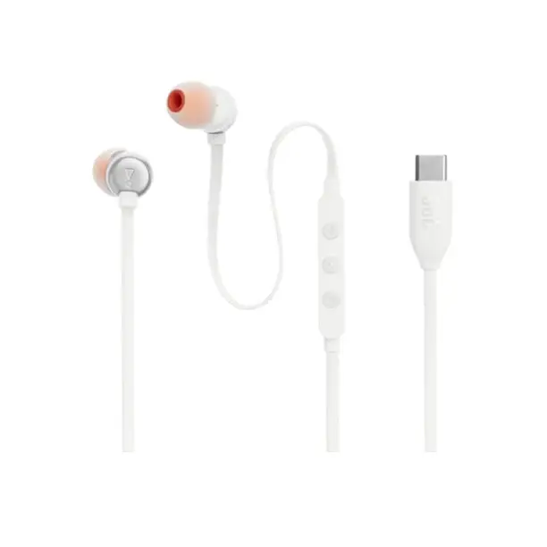 Слушалки JBL T310C WHT USB-C In-ear headphones