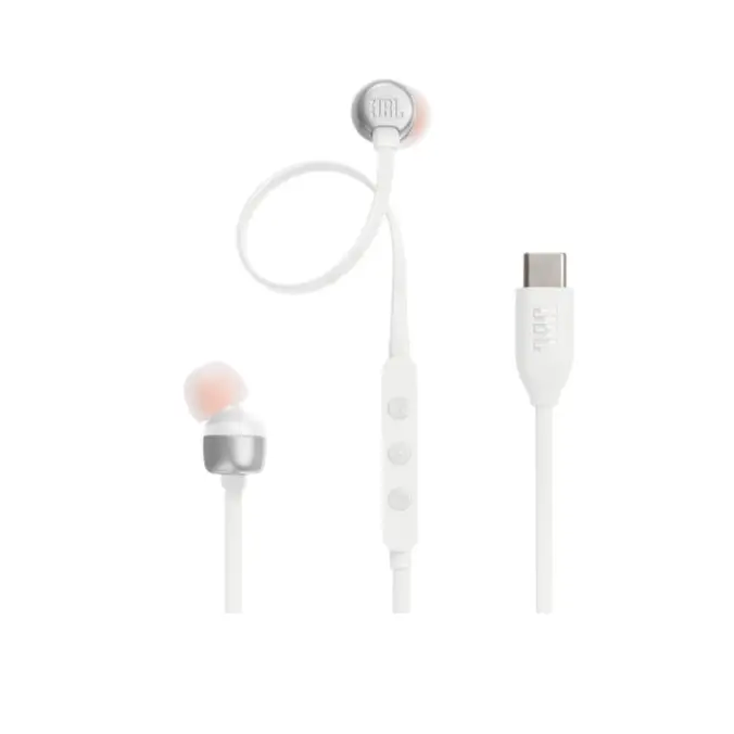 Слушалки JBL T310C WHT USB-C In-ear headphones